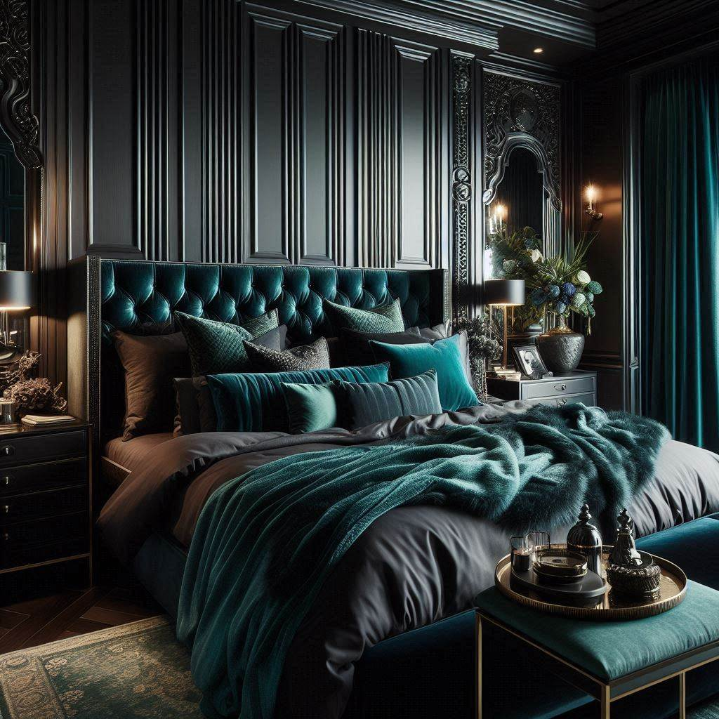 Black Bedroom Interior Design