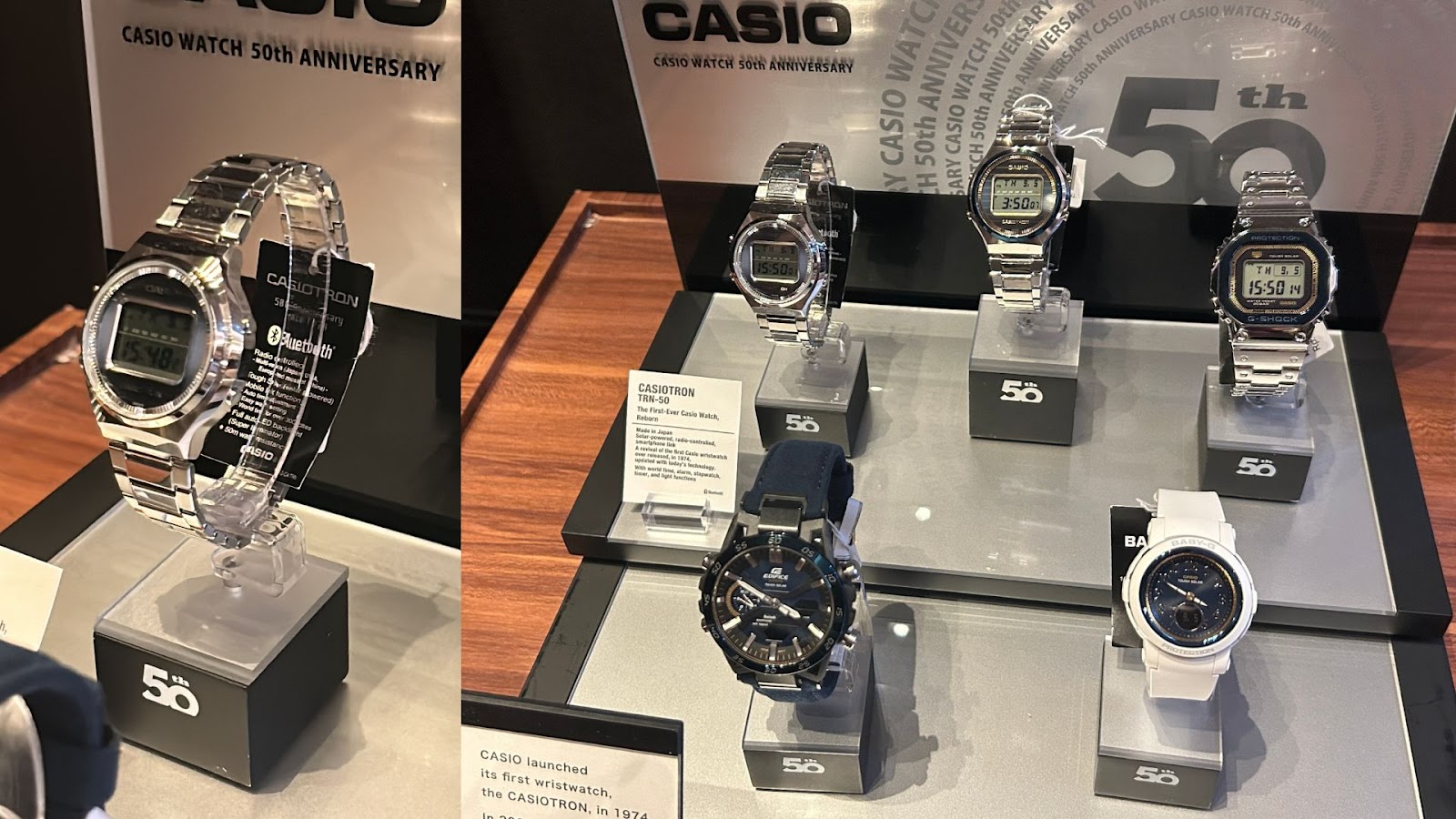 CASIO EDIFICE (sebelah kiri) sebagai jam tangan smartphone link pertama dengan fitur bluetooth. (Foto: Froyonion/Grace Angel)