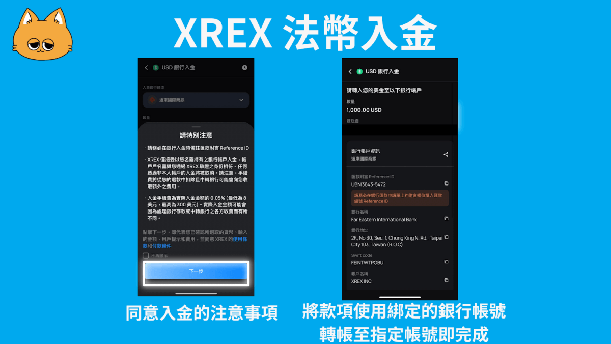 2024 最新｜XREX 交易所出金入金方法教學：詳細圖解、手續費、額度懶人包