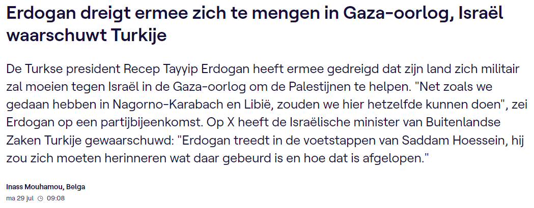 Erdogan turkijke israël
