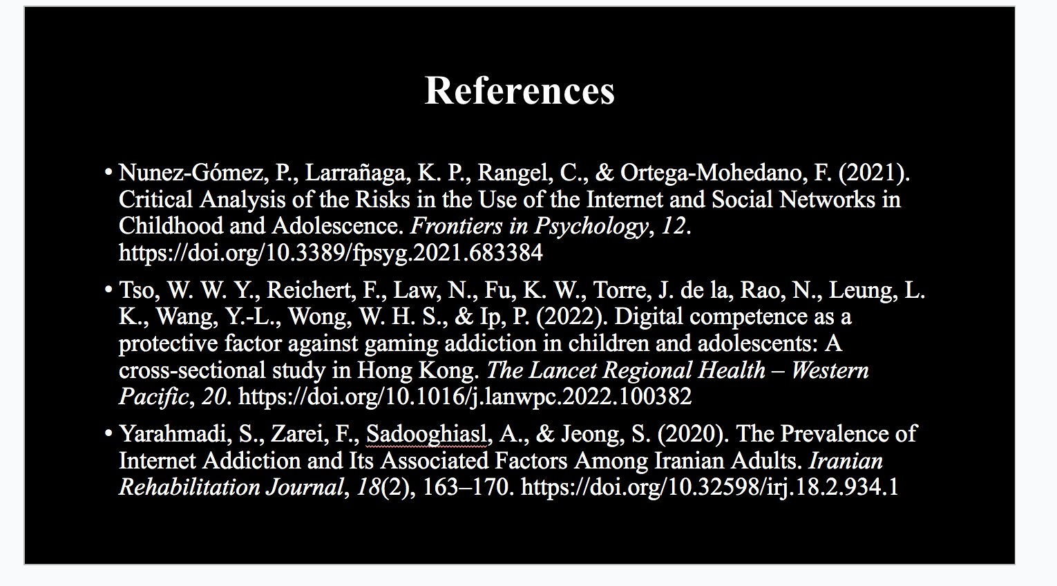 PSY 200 3-2 Short  Presentation Assignment on the Prevention Program for Adolescent Internet Addiction