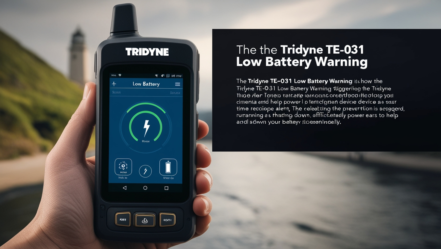 Tridyne TE-031 Low Battery Warning