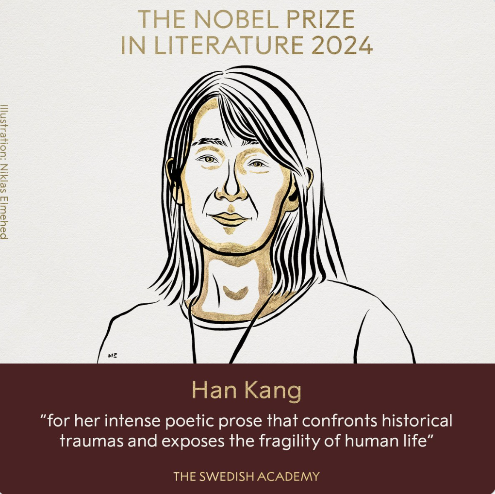  author Han Kang has made history by winning the 2024 Nobel Prize in Literature