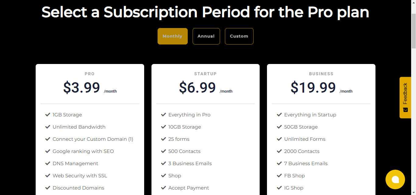 a screenshot of olitt pricing