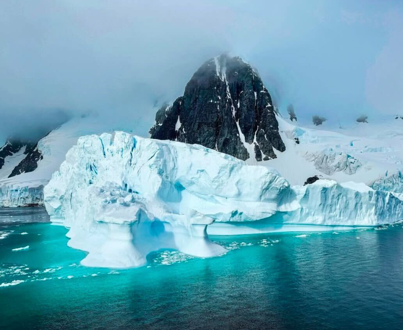 Glacier and mountain in Antarctica