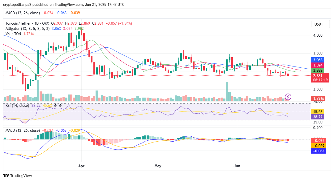 TON/USD の 1 日チャート。画像出典: TradingView