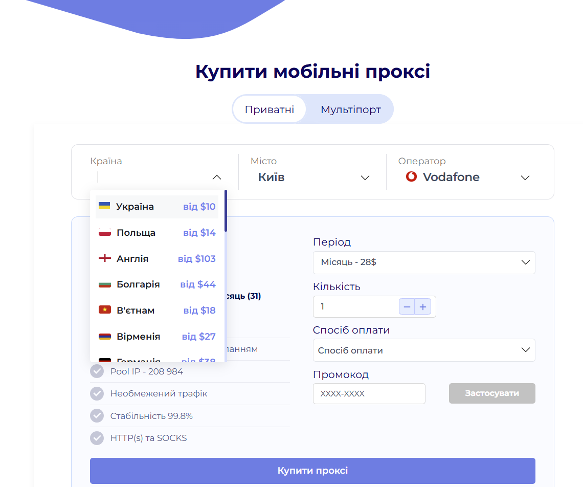 гео проксі KeyProxy