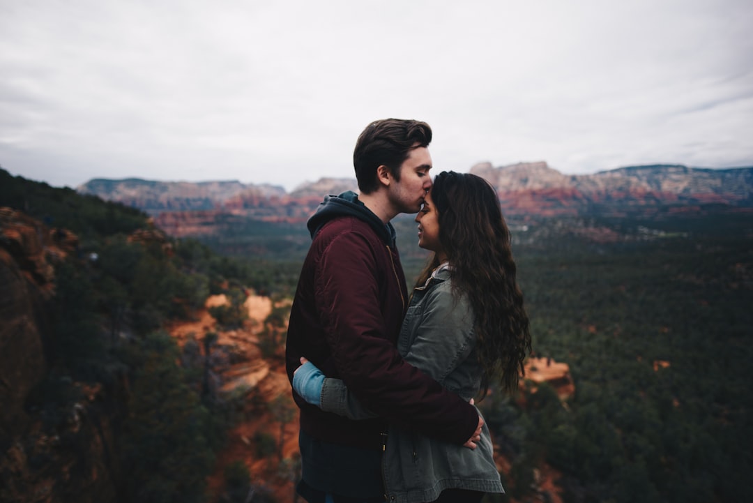 couple on a date using dating app