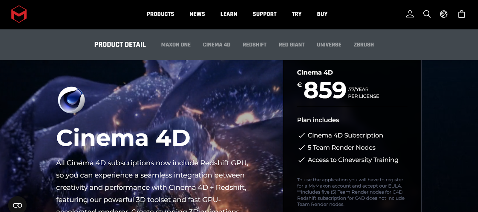 Cinema 4D web
