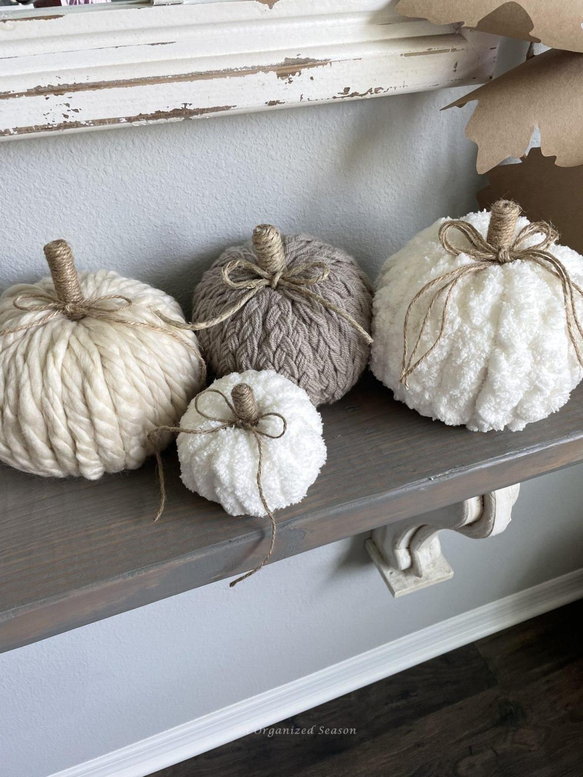 DIY Yarn Pumpkins