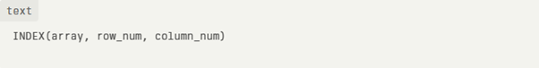 how to swapping row and column arguments in INDEX