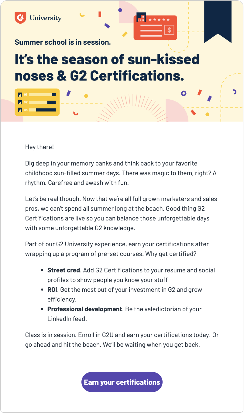 g2 university certification email