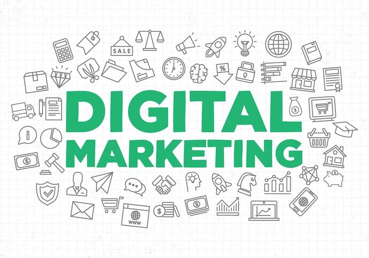 illustration of creative banner digital marketing asset