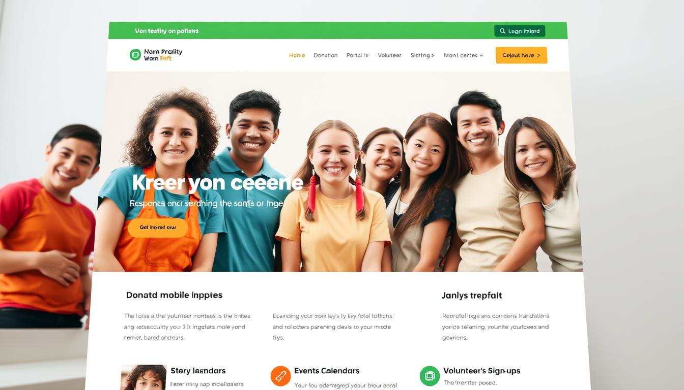 What are the essential features of a non-profit website?