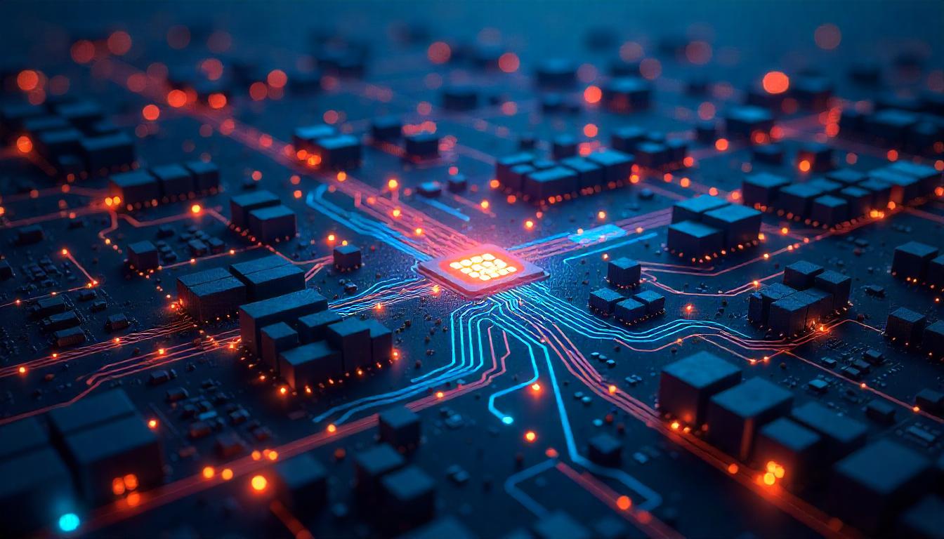 The image highlights a key benefits using MSSP, depicting an intricate, futuristic digital landscape with interconnected circuits and luminous nodes. This visual metaphor suggests the MSSP's ability to provide a comprehensive, integrated security solution that proactively monitors and safeguards the client's entire technology ecosystem.