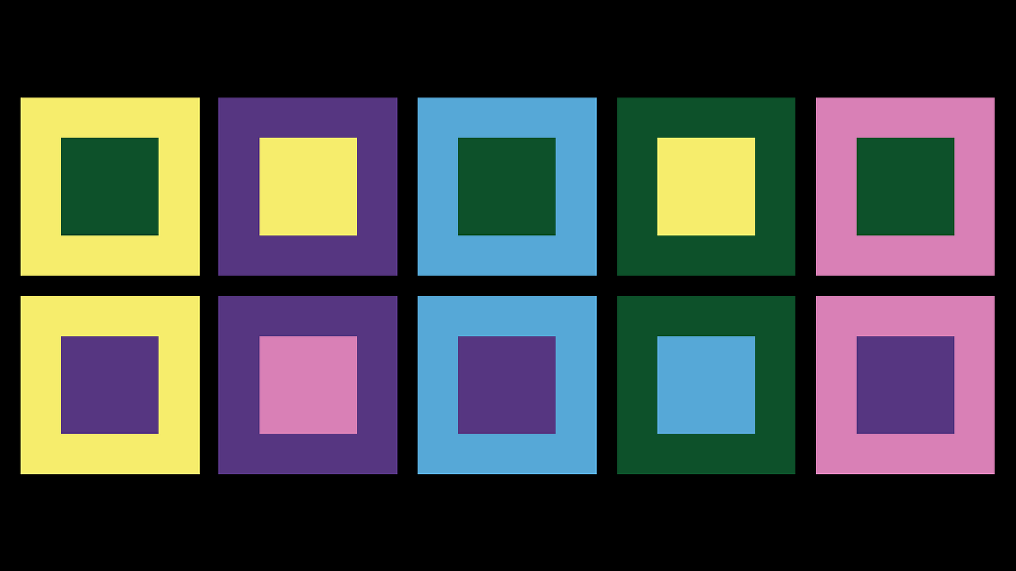 A group of squares in different colors

AI-generated content may be incorrect.