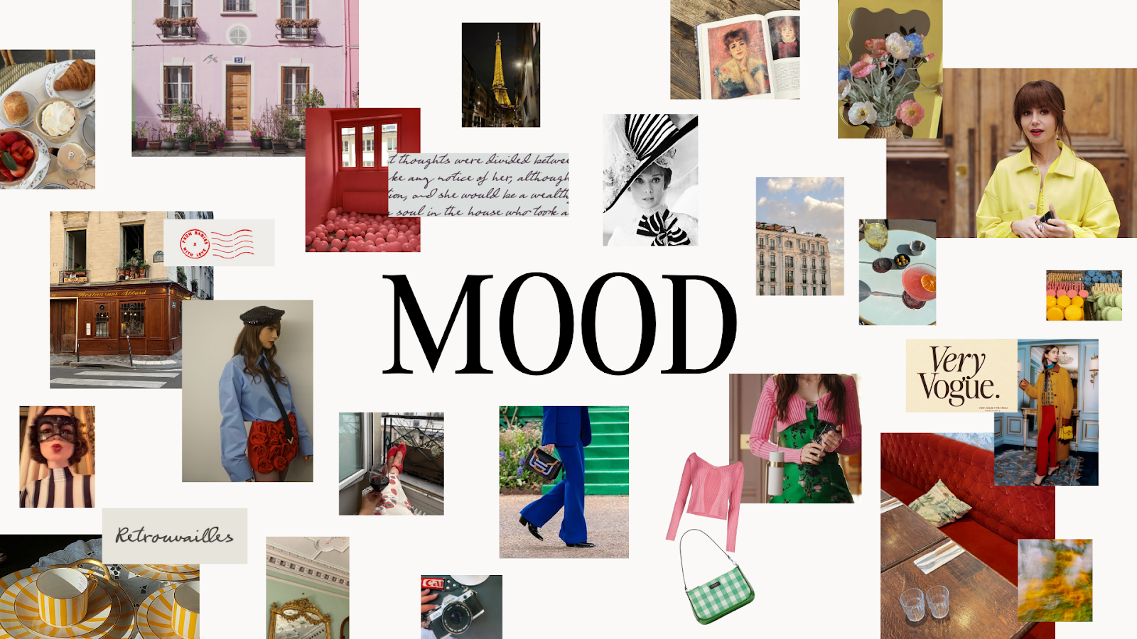 moodboard for Emily Cooper from Emily in Paris