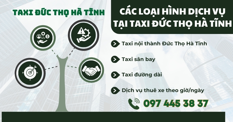 Các loại hình dịch vụ tại Taxi Đức Thọ Hà Tĩnh