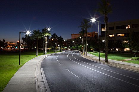 the image displays a street light to further explain the title solar street lighting system manufacturer