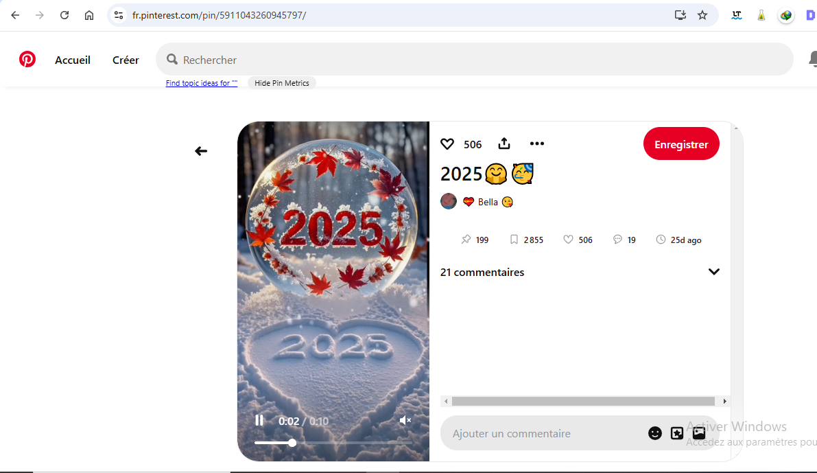 Trouver un GIF sur Pinterest