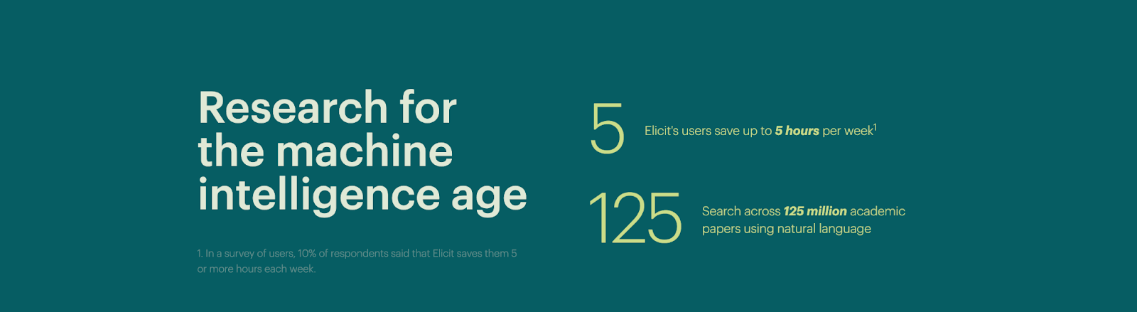 Elicit's systematic review feature