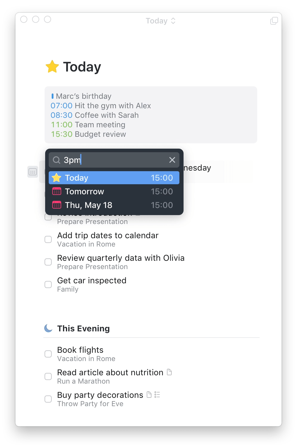 Things 3: Akiflow calendar alternative with no free version and support for command bar
