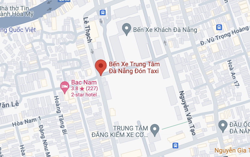 pick up drop off point of quoc dat bus in da nang