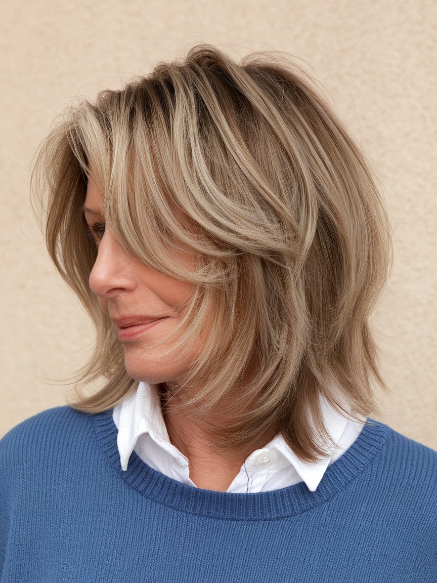 44. Layered Shag for a Low-Maintenance Look