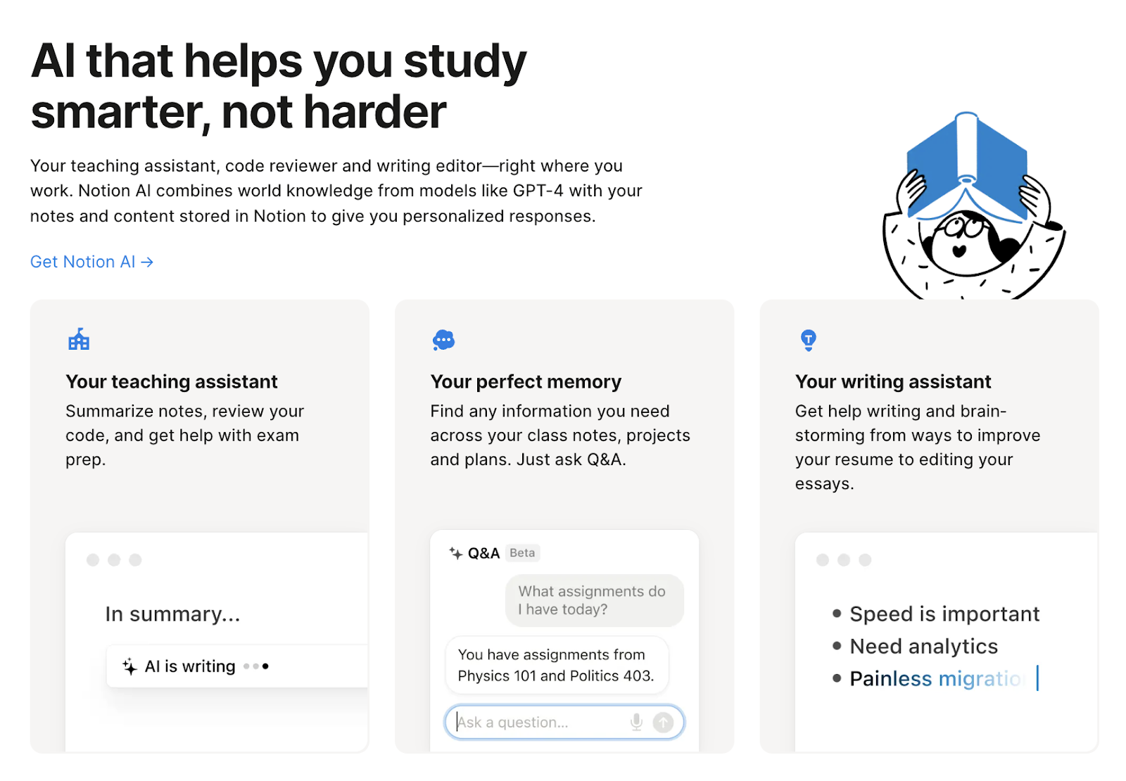 Notion AI demonstrating cross-reference capabilities across documents