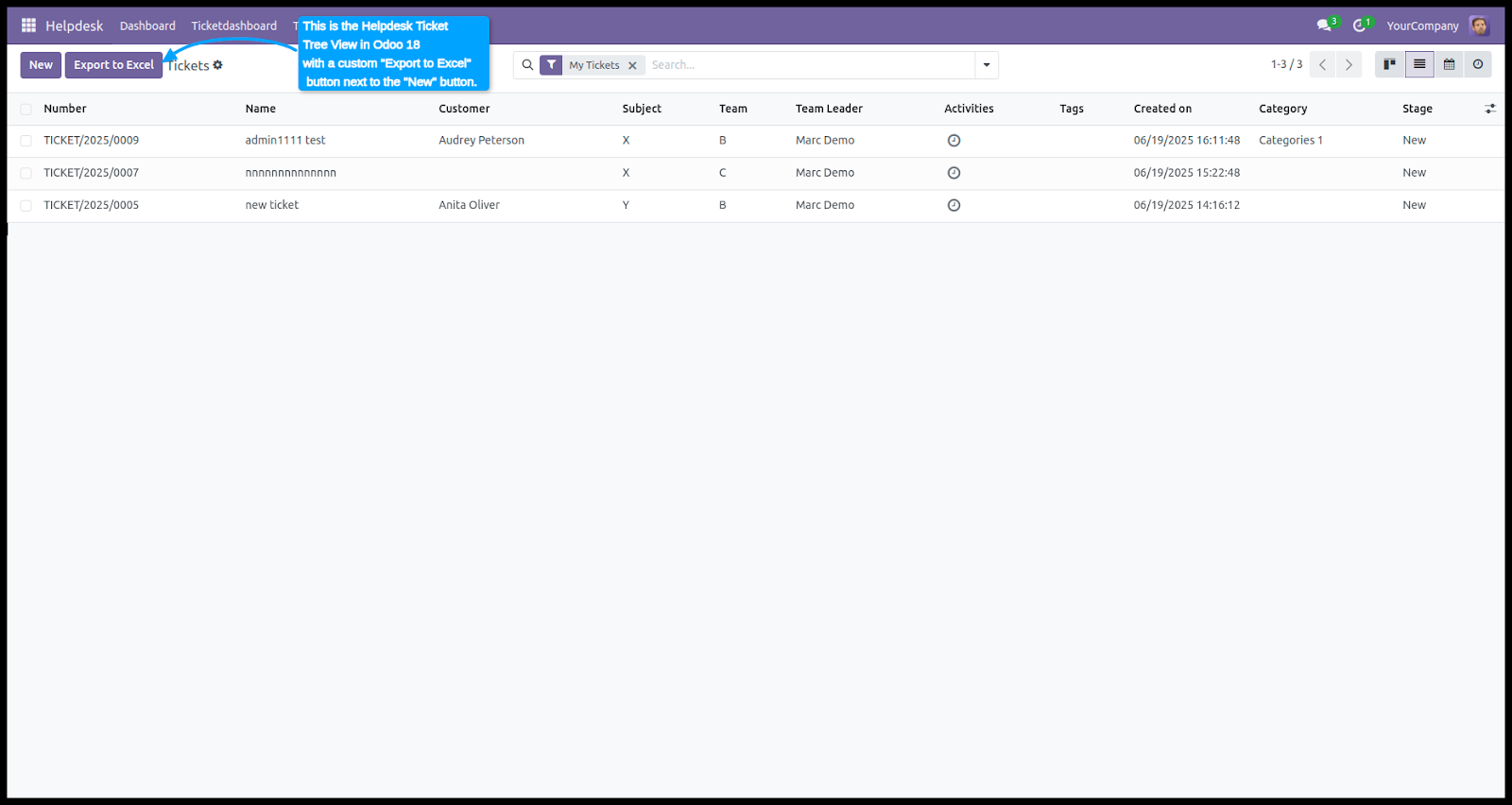 create button in tree view