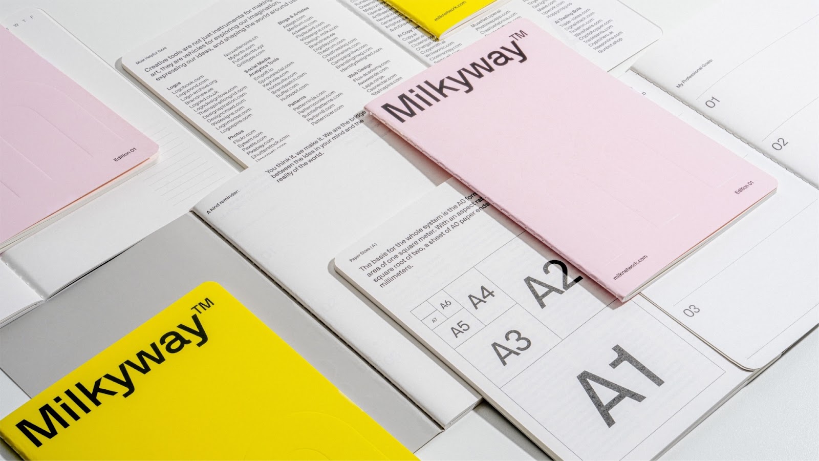 Image from the Graphic Design Creativity with 'White Book' and 'Milkyway' article on Abduzeedo