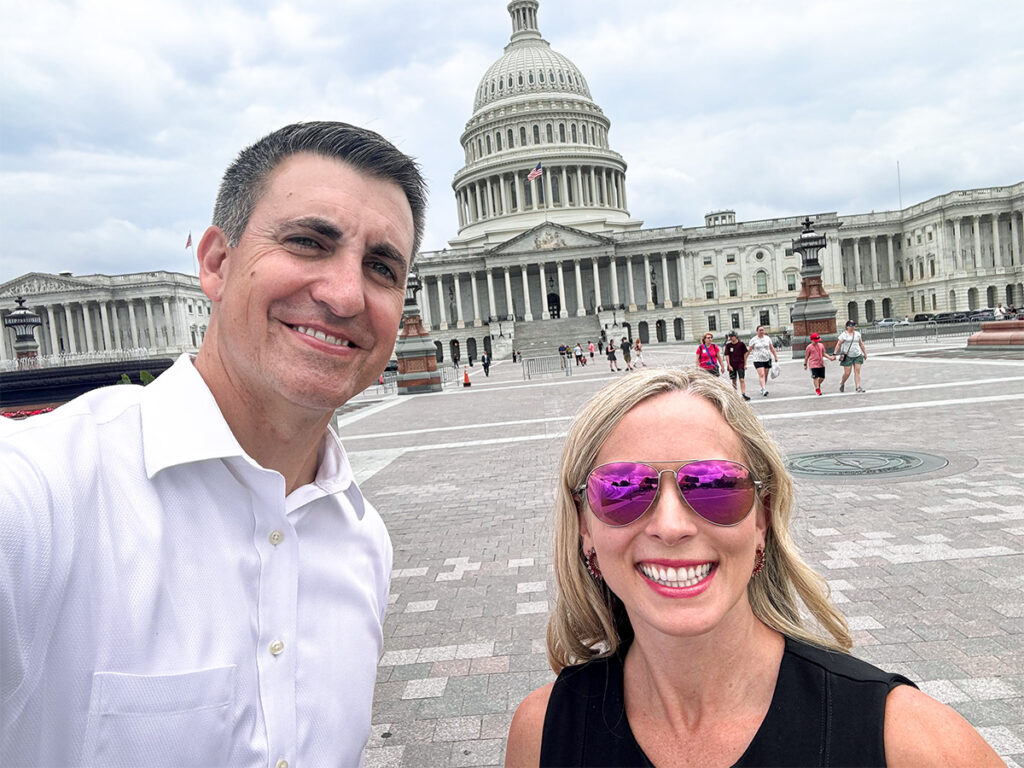 Left to Right: Ryan Speier, MSW (Chief Operating Officer at Integrated Psychiatric Consultants) and Lindsay Demboski (Senior Vice President at Integrated Psychiatric Consultants) pose for a selfie in Washington, DC.