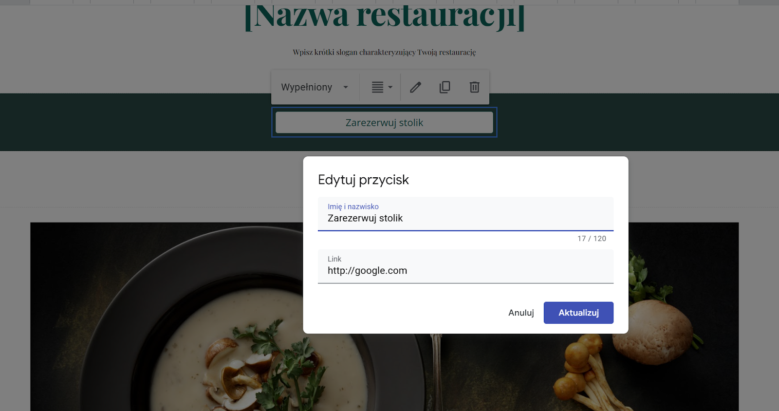 Tworzenie witryny z Google Sites.