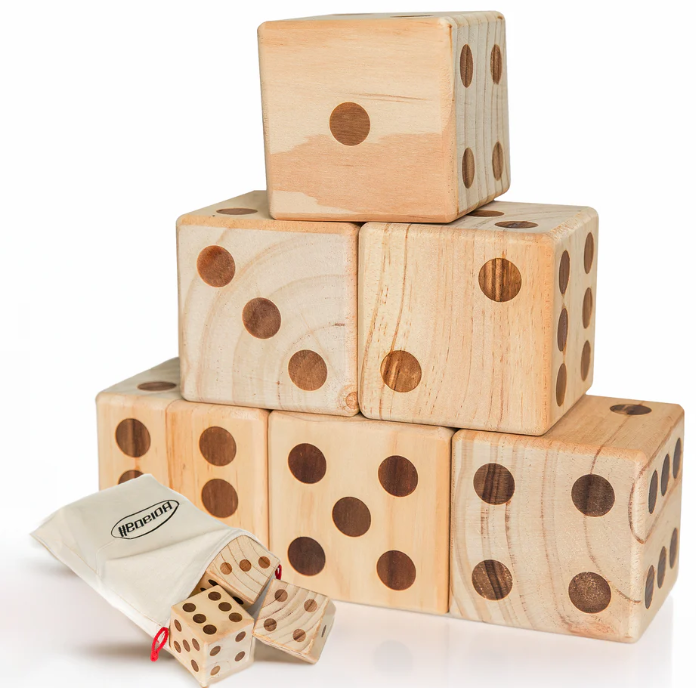 Giant Wooden Yard Dice Set