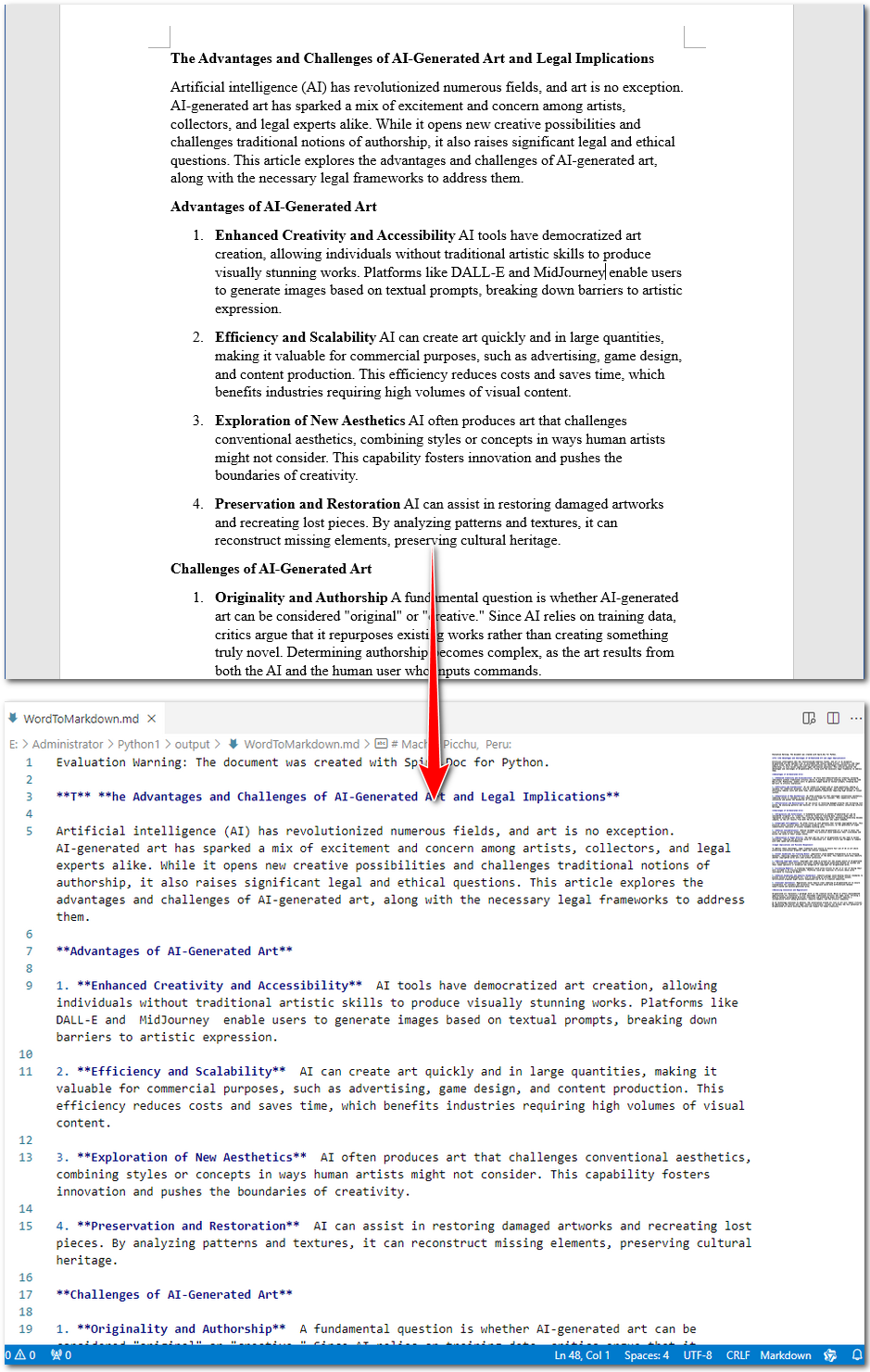 Convert Word Files to Markdown Files