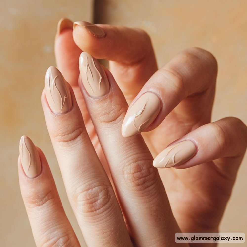 Almond Shaped Nails having Natural Elegance