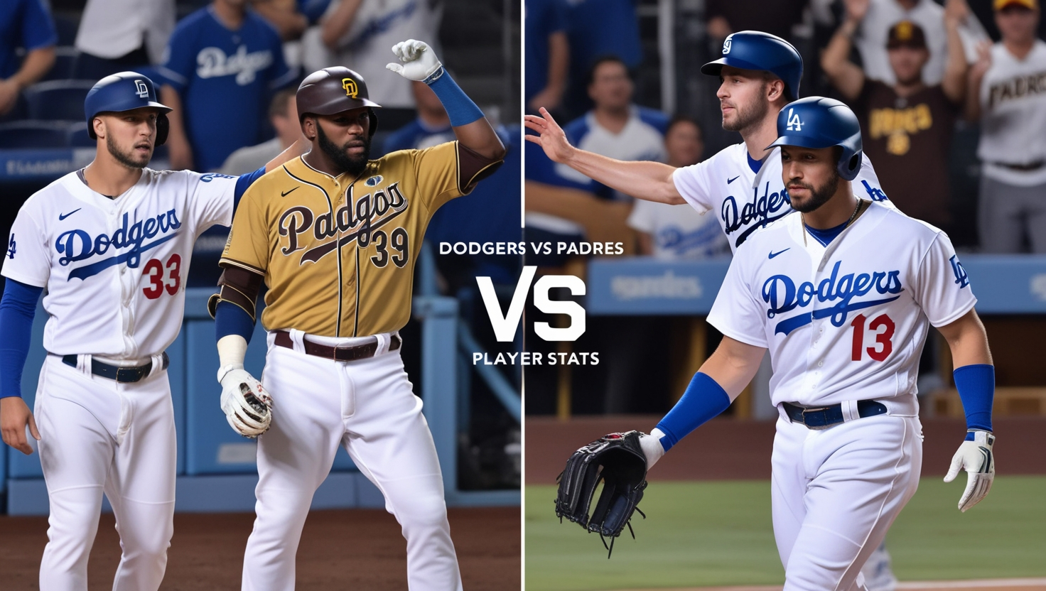 Dodgers vs Padres Match Player Stats
