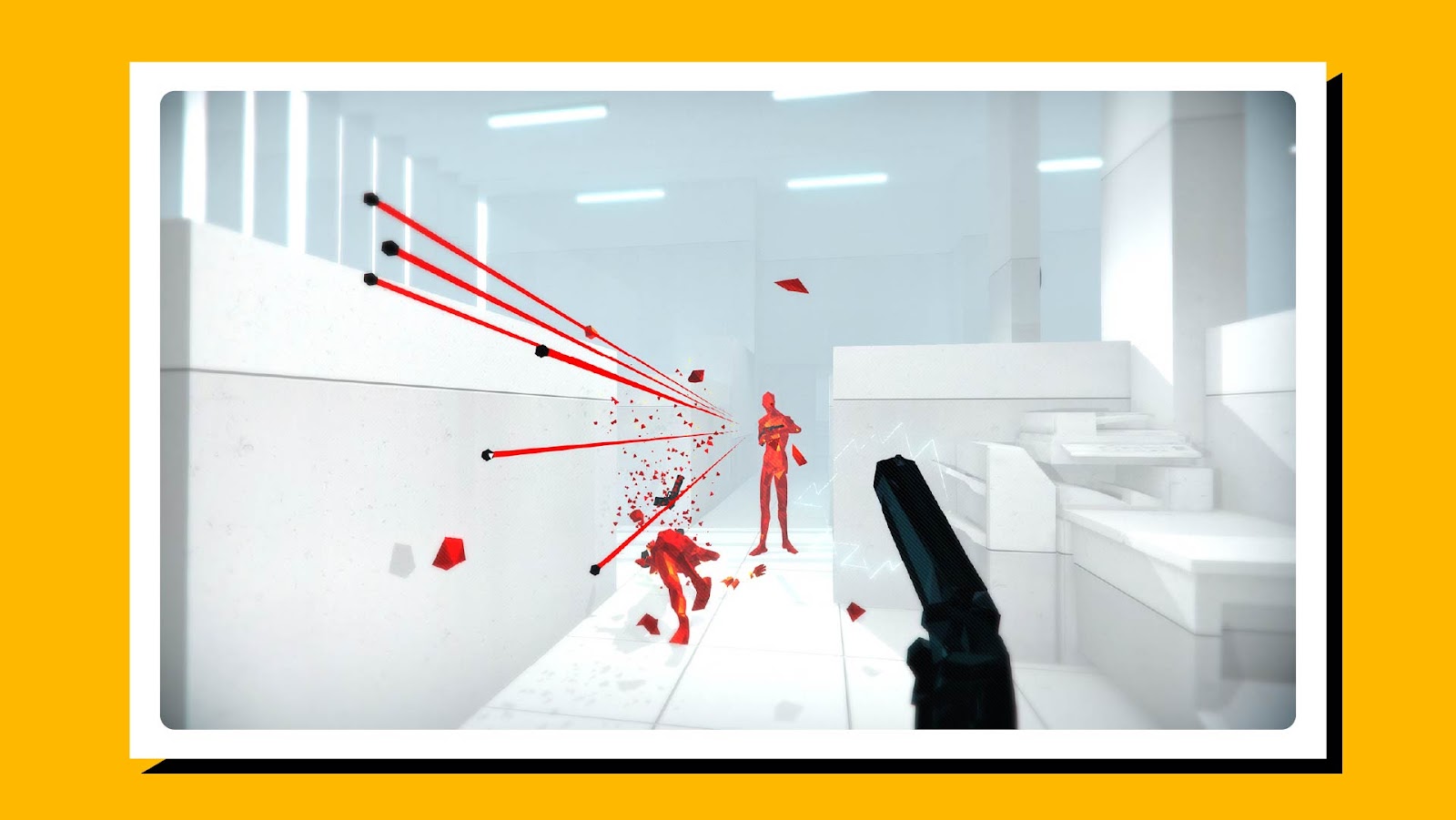 Using a gun in Superhot.