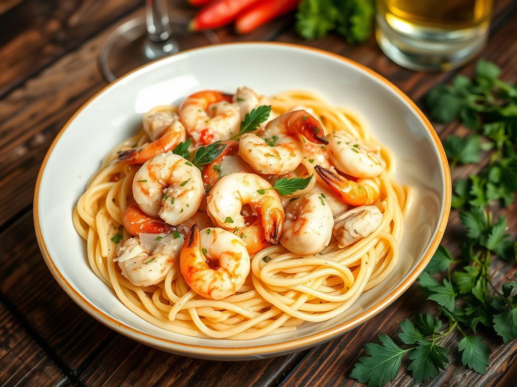 chicken shrimp pasta