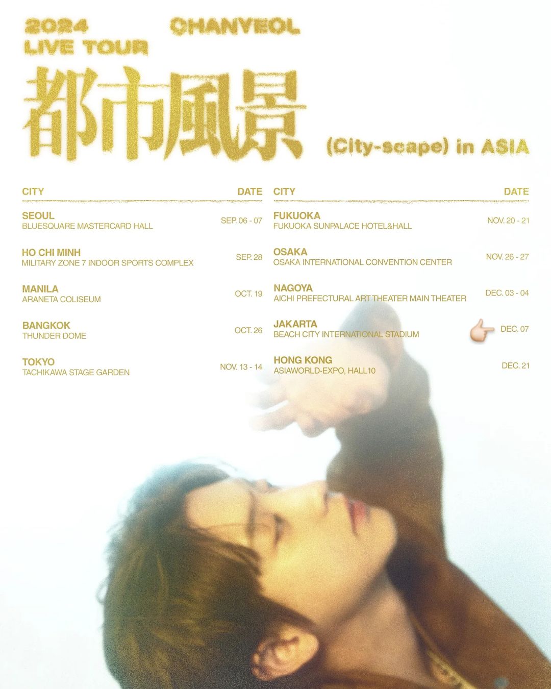 konser di akhir 2024 Chanyeol Live Tour : City-scape in Asia