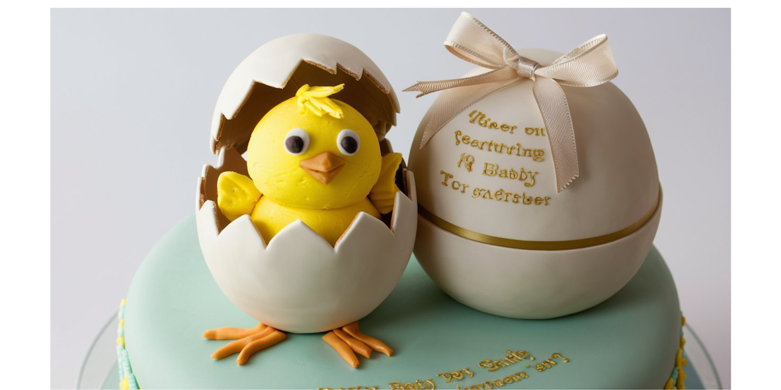 Cute Hatching Chicken Cake Design