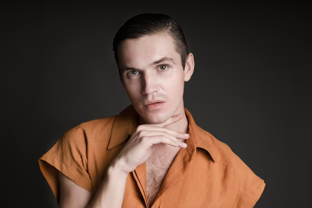 Example of a male model headshot