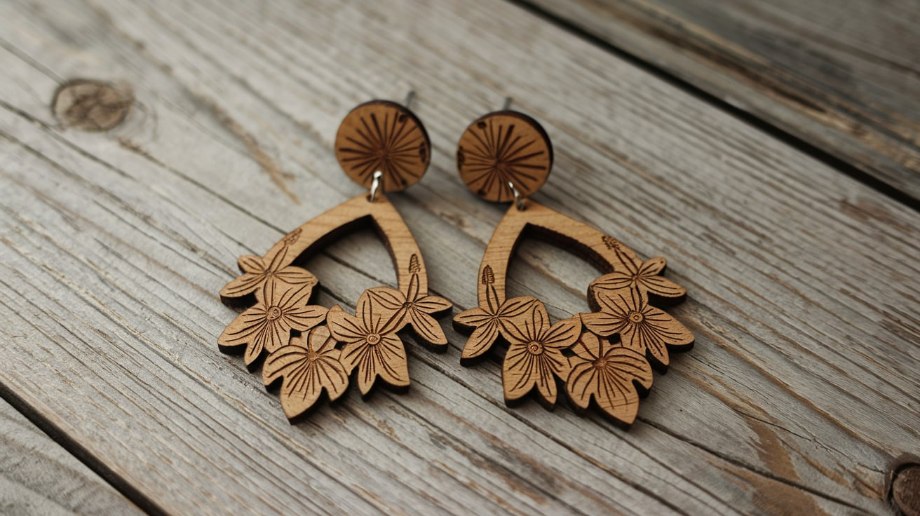 wooden earrings