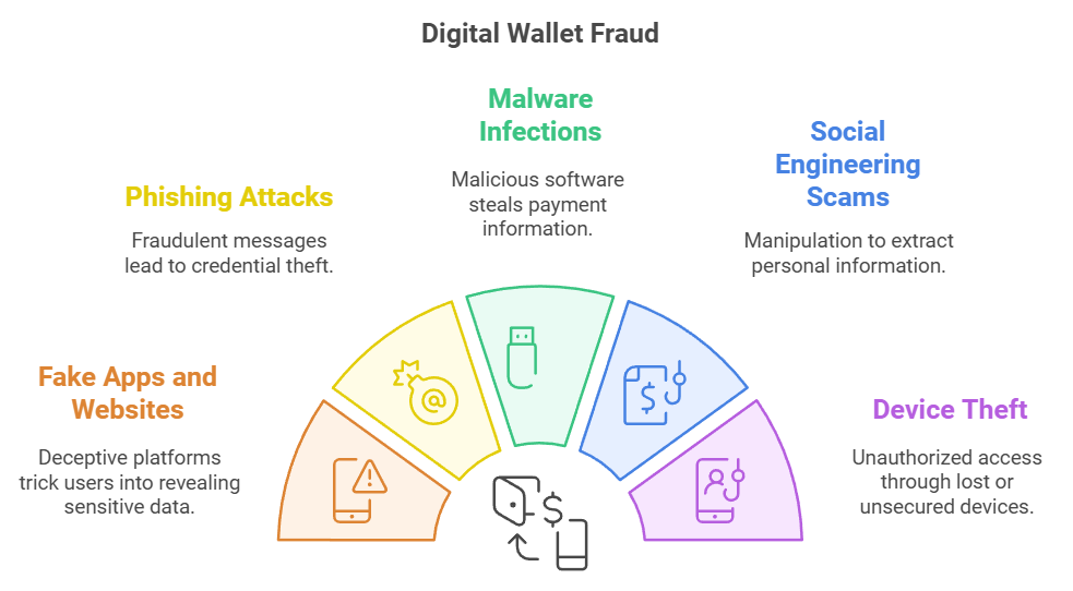 [isual infographic of digital wallet fraud methods