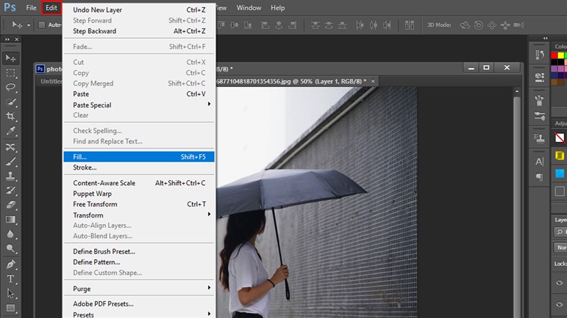 Cách tạo mưa trong Photoshop