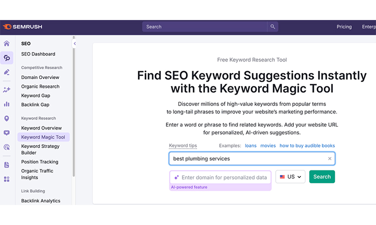 Go to Semrush llmo