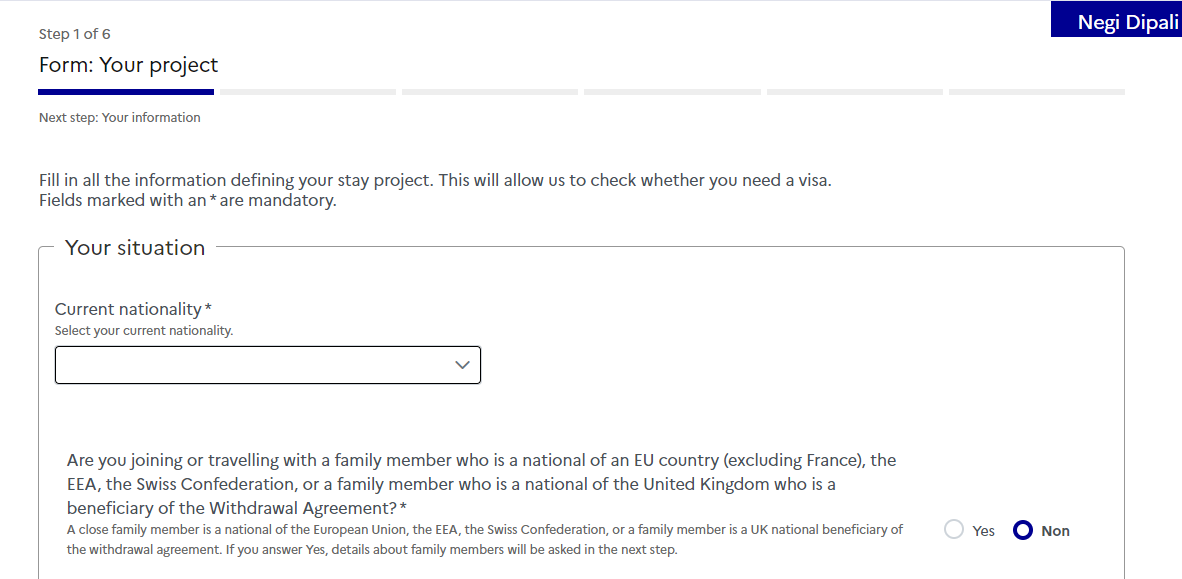 Fill in the details and evaluate your right visa type.