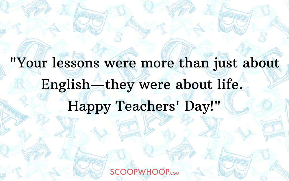 teachers day wishes for english teacher