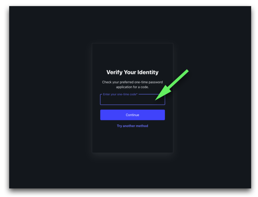 verify your identity mfa setup