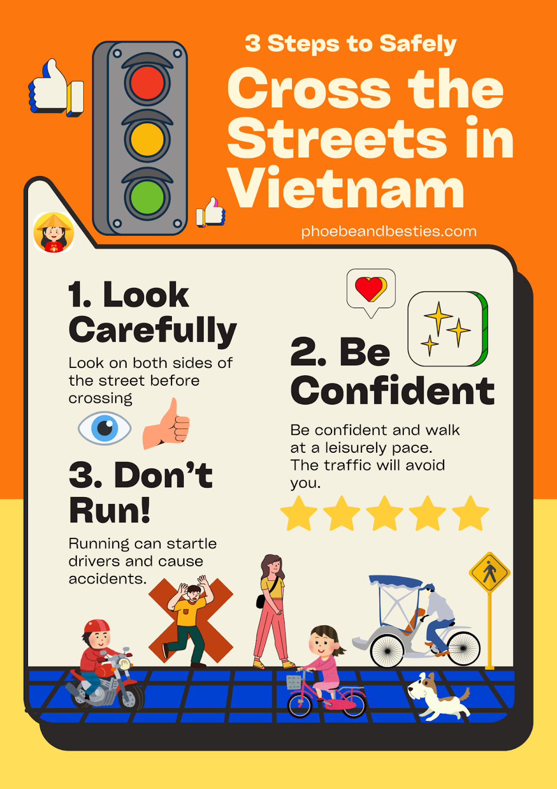 How to cross streets in Vietnam